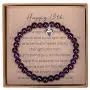 Gifts for 13 Year Old Girl Amethyst Bead Bracelet with Sterling Silver Heart Charm 13th Birthday Gifts for Girls with Card and Gift Box