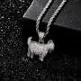 TOPGRILLZ 14K Gold Plated Iced Out Eagle Goat Chain Pendant Necklace for Men Novelty Jewelry Gifts TOPGRILLZ 14K Gold Plated Iced Out Eagle Goat Chain Pendant Necklace for Men Novelty Jewelry Gifts