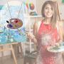 PammyJ Paint Palette Pendant Necklace for Artists Painters, 17.5''