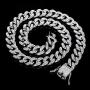 Crescent Bear Cuban Link Chain for Men Gold Chain Miami Cuban Chain Necklace Gold Plated Full Iced Out Miami Link