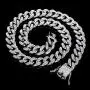 Crescent Bear Cuban Link Chain for Men Gold Chain Miami Cuban Chain Necklace Gold Plated Full Iced Out Miami Link