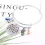 Stranger Things Gifts, Themed Bracelet ST Merchandise Alphabet Jewelry Light Eleven Demogorgon Bangle Halloween Cosplay Costume for Girls Women