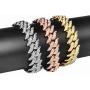 JIAEN Cuban Link Chain for Men 16mm Diamond Cuban Link Chain 18K Gold/Platinum Plated Hip Hop Jewelry 18 20 24 Inch