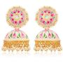 Aheli Jhumka Jhumki Enamel Earrings Indian Traditional Bollywood Ethnic Fashion Jewelry for Women