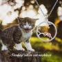 MEIDERBO Cat Necklace for Girls Sterling Silver Cat Necklace Pendant Animal Jewelry Gifts for Women
