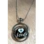 My Prime Gifts Interchangeable Snap Jewelry Double Halo Necklace 24'' + 3'' Extender Holds 18-20mm