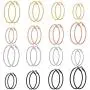 Hoop Earrings For Women,Clip On Stainless Steel Earrings Sets For Teen Girls Huggie Cute Hypoallergenic Sensitive Ears Jewelry （16 Pairs)