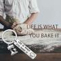 MAOFAED Baker Gift Life is What You Bake It Baking Gift Culinary Student Gifts Culinary School Graduation Gift Bake Lover Gift