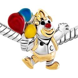CharmSStory Silver Plated Happy Clown Charm Beads Charms for Bracelets