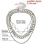 Simple Hearts Necklace Lolita Choker Chain for Girls Women Layered Cuban Chunky Chain Necklace Chic Style Wedding Dress Jewelry (Silver 1)