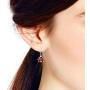Adorable Little Red Lady Bug .925 Sterling Silver Dangle Earrings