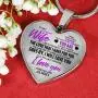 ZXOTTY to My Gorgeous Wife My Everything from Husband Luxury Heart Shape Pendant Necklace for Her Wife Holidays Graduation Birthday Party Proposal