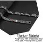 N+NITROLUBE Titanium Magnetic Black Necklace for Men Women Healing Necklaces Neck Therapy Magnetic Jewelry Gift (Black, 20 inches)