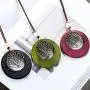 COOSTUFF ANNA Womens Pendant Necklace Wood Handmade Jewelry Long Rope Sweater Necklace for Woman COOSTUFF ANNA Womens Pendant Necklace Wood Handmade Jewelry Long Rope Sweater Necklace for Woman