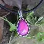 Magic Mood Stone Color Change in Antique Sterling Silver Finish Water Drop Shaped Pendant Leather Necklace Mood Necklace for Women Girl Friend Gift Magic Mood Stone Color Change in Antique Sterling Silver Finish Water Drop Shaped Pendant Leather Necklace Mood Necklace for Women Girl Friend Gift