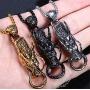 INRENG Mens Vintage Stainless Steel Dragon Head Pendant Necklace Gothic Tribal Biker Jewelry 24 Inch Chain