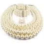 Fodattm Women Lady Multi Layer Imitation Pearl Strand Cluster with Necklace Bracelet and Earrings Set Elegant Costume Jewelry Sets Fodattm Women Lady Multi Layer Imitation Pearl Strand Cluster with Necklace Bracelet and Earrings Set Elegant Costume Jewelry Sets
