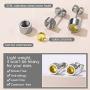 GoldChic Jewelry 6 Pair/7 Pairs Round Clear CZ Faux Pearl/Bezel-set Stud Earings Set 5mm Interchangeable,Stainless Steel Earrings for Sensitive Ears,[Can Change Stone]
