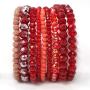 Miracle Collection Bohemian 9 Strands Crystal Beaded Multi-Layer Stacking Elastic Bracelets - Versatile Stretch Strand Statement Bracelet