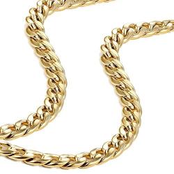 URBAN JEWELRY Polished Stainless Steel Mens Curb Chain Necklace in Variety of Sizes and Colors