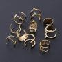 ZS 5 Pairs Ear Cuff Rose Gold Cuff Ring, Ear Clips Non Piercing Stainless Steel Cartilage Earring, 5 Various Styles Cuff Earrings for Women