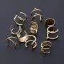 ZS 5 Pairs Ear Cuff Rose Gold Cuff Ring, Ear Clips Non Piercing Stainless Steel Cartilage Earring, 5 Various Styles Cuff Earrings for Women