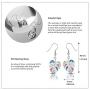 ECOLVANT Drop Earrings for Women Sterling Silver Earrings Opal Colorful Leaves Dangle Earrings for Women Girls Birthday Party Fashion Opal Earrings