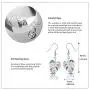 ECOLVANT Drop Earrings for Women Sterling Silver Earrings Opal Colorful Leaves Dangle Earrings for Women Girls Birthday Party Fashion Opal Earrings