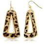 Gem Stone King Stunning Leopard Set with Geometric Dangle Earrings and Necklace Set
