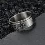 IFUAQZ Mens Womens Stainless Steel Spinner Ring 8MM Animal Cute Kitty Cat Band Stress Relief