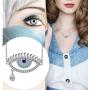 Protective Evil Eye Jewelry Gift 925 Sterling Silver Blule Evil Eye Ring/Earrings/Bracelet/Necklace/Magen David with Evil Eye Necklace New Year Valentine Gift for Women Girls