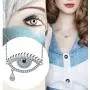 Protective Evil Eye Jewelry Gift 925 Sterling Silver Blule Evil Eye Ring/Earrings/Bracelet/Necklace/Magen David with Evil Eye Necklace New Year Valentine Gift for Women Girls