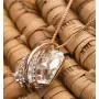Leafael Wish Stone Pendant Necklace with Birthstone Crystal, 18K Rose Gold Plated/Silvertone, 18'' + 2''