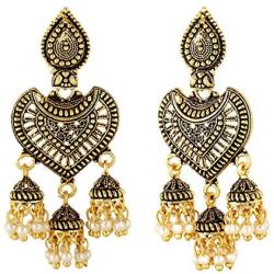 Efulgenz Boho Jewelry Indian Oxidized Gold Vintage Retro Ethnic Dangle Tribal Tibetan Gypsy Dangle Earrings for Girls Women