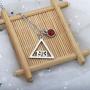 BAUNA Delta Sigma Theta 1913 Necklace Red Rhinestones DST Necklace Jewelry for Sorority Girls