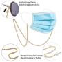 iF YOU 9 Pack Gold Mask Glasses Chain Holder for Women Girls Black Face Mask Lanyard Womens Reading Glasses Chain Necklace Set Around Neck