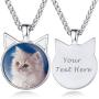 Custom4U Personalized Picture Necklace for Women - Photo Necklace Customized with Chain - Memorial Necklace with Picture Jewelry for Mother Women Girls