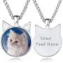 Custom4U Personalized Picture Necklace for Women - Photo Necklace Customized with Chain - Memorial Necklace with Picture Jewelry for Mother Women Girls