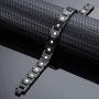 Magnetic Bracelets for Men Arthritis Stainless Steel Black Bracelet 8.5 inches Adjustable