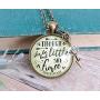 Gutsy Goodness Though She Be But Little Necklace Shakespeare Fierce Quote Arrow Jewelry 24''