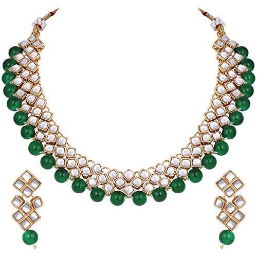 Aheli Stylish Bollywood Wedding Party Wear Necklace Earring Set Indian Ethnic Traditional Jewelry for Women
