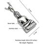 SINLEO Mens Stainless Steel Meditation Tibetan Buddha Pendant Necklace Amitabha Amulet Religious Jewelry