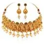 Aheli Elegant Gold Tone Crafted Ethnic Festive Wedding Party Wear Choker Necklace Jhumki Earrings Set for Indian Women Traditional Fashion Jewelry Aheli Elegant Gold Tone Crafted Ethnic Festive Wedding Party Wear Choker Necklace Jhumki Earrings Set for Indian Women Traditional Fashion Jewelry
