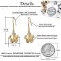 Swarovski Crystal Flower Drop Dangle Earrings for Women Fashion 14K Gold Plated Hypoallergenic Jewelry