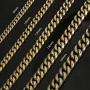 PY BLING Mens Heavy Miami Cuban Link Chain Choker 14k Gold Plated Hip Hop Thick Stainless Steel 8mm-16mm Necklace/Bracelet