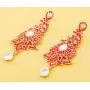 Touchstone Indian Bollywood paisley Rhinestone designer bridal jewelry earrings for women in antique gold tone Touchstone Indian Bollywood paisley Rhinestone designer bridal jewelry earrings for women in antique gold tone