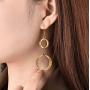 BUNSIKING Womens Earring 14 Gold Plated 316L Stainless Steel