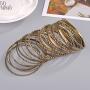 Lux Accessories Flower Mixed Metal Aztec Multi Bangle Set
