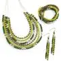 LookLove Womens Jewelry Shades of Green Bead Necklace (16'' with 3'' Extender) Earrings (3'') and Bracelet (6 Stretch Bracelets) Set LookLove Womens Jewelry Shades of Green Bead Necklace (16'' with 3'' Extender) Earrings (3'') and Bracelet (6 Stretch Bracelets) Set