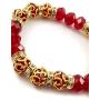 Nazareth Store Crystal Red Rosary Bracelet - Catholic Gift - Cross Bracelet - Crystals Bead Bracelet - Sacred Gift for Teen Girls Jewelry for Women & Men